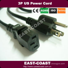 Standard UL 18AWG Computer 3 core power cable